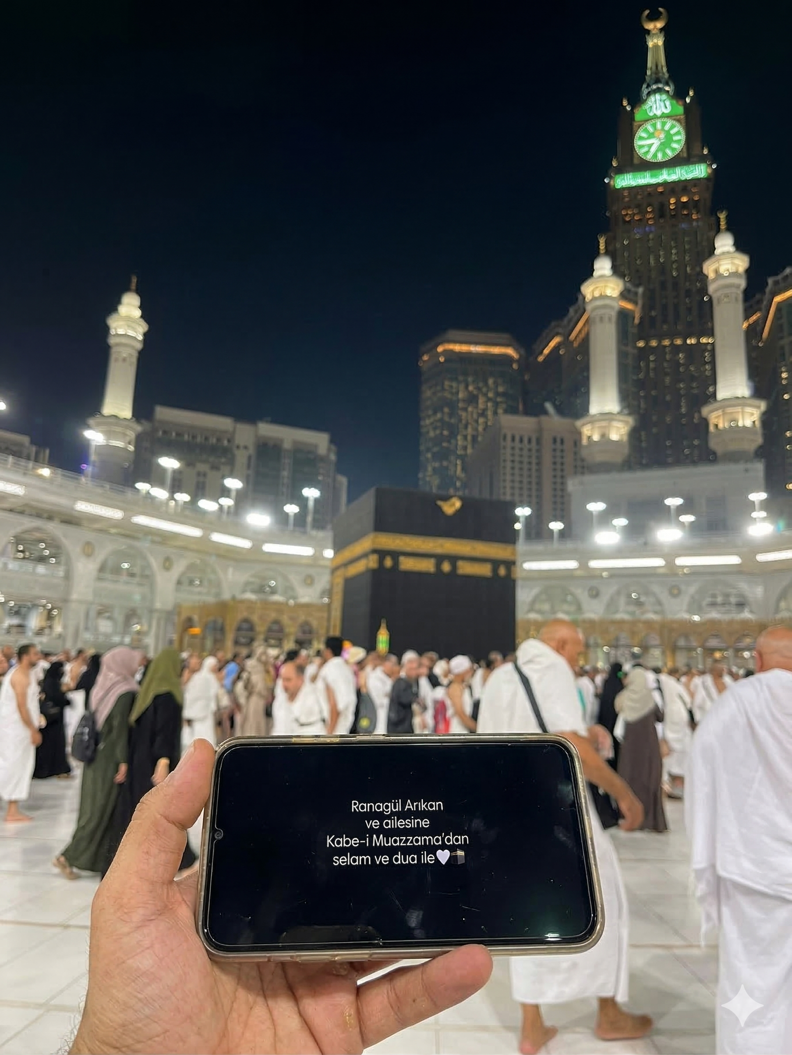 Servicio de sesión fotográfica real frente a la Kaaba